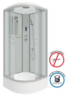 Душевая кабина Niagara NG-3302-14P 100x100см серебро/матовое