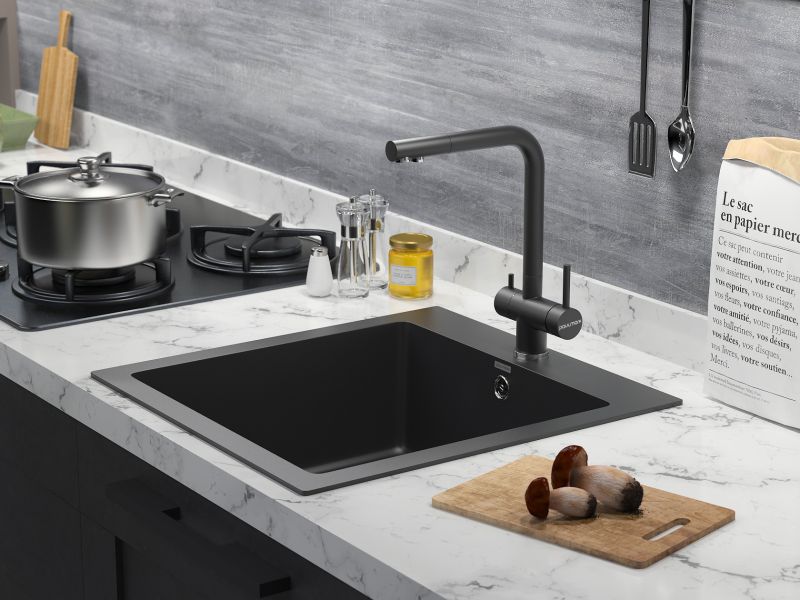Смеситель для кухни Paulmark Skalen Sk213020-401 антрацит
