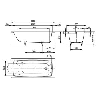 Стальная ванна Kaldewei Cayono 180х80x41 с покрытием anti-sleap и easy-clean 275130003001 Стальная ванна Kaldewei Cayono 180х80x41 с покрытием anti-sleap и easy-clean 275130003001