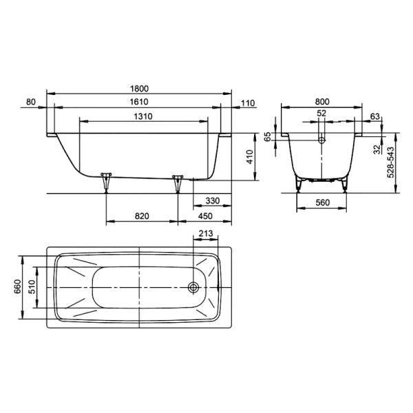 Стальная ванна 180х80x41 Kaldewei Cayono с покрытием easy clean Стальная ванна 180х80x41 Kaldewei Cayono с покрытием easy clean
