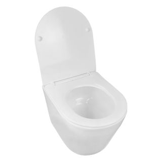 Унитаз подвесной Azario Krosa AZ-87266 безободковый торнадо белый