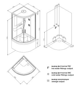 Душевая кабина Am.Pm Like Deep с паром W80C-020A-090MTA 90x90