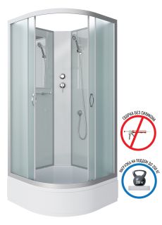 Душевая кабина Niagara NG-3302-14BK 100x100см серебро/матовое