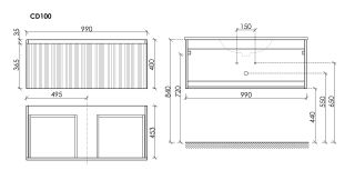 Тумба подвесная Sancos Код (Code) CD100W 100 см белый