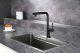 Смеситель для кухни AQUAme Cucina AQM9903MB с выдвижным изливом чёрный матовый