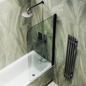 Шторка на ванну MaybahGlass MGV-598-6 60см чёрный