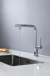 Смеситель для кухни AQUAme Cucina AQM9903CR с выдвижным изливом хром