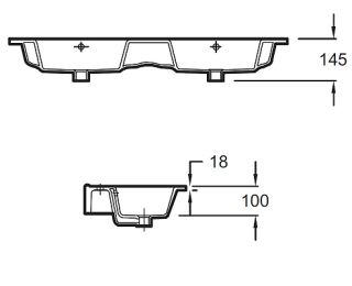 Раковина двойная Jacob Delafon 120см EXVA112-00 Раковина двойная Jacob Delafon 120см EXVA112-00