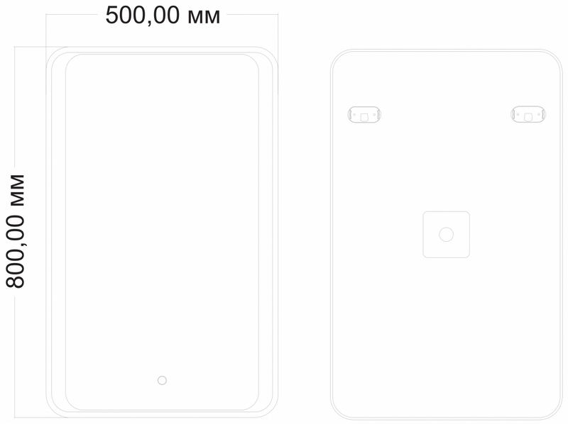 Зеркало с подсветкой Art&Max Elegant 50x80см AM-Ele-500-800-DS-F