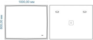 Зеркало с подсветкой и подогревом Art&Max Firenze 100x80см AM-Fir-1000-800-DS-F-H Зеркало с подсветкой и подогревом Art&Max Firenze 100x80см AM-Fir-1000-800-DS-F-H