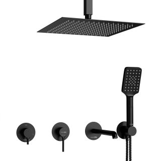 Душевой комплект WasserKRAFT Rhein 9951.99DVR3.152.162.444.240.130.443MB чёрный матовый