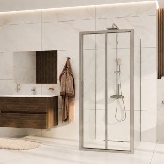 Душевой уголок WasserKRAFT Weser 78F43 90x90 см профиль хром стекло прозрачное
