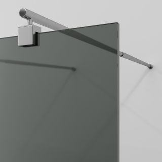 Душевая перегородка WasserKRAFT Vechte 60W40-TG 120 см профиль хром стекло тонированное