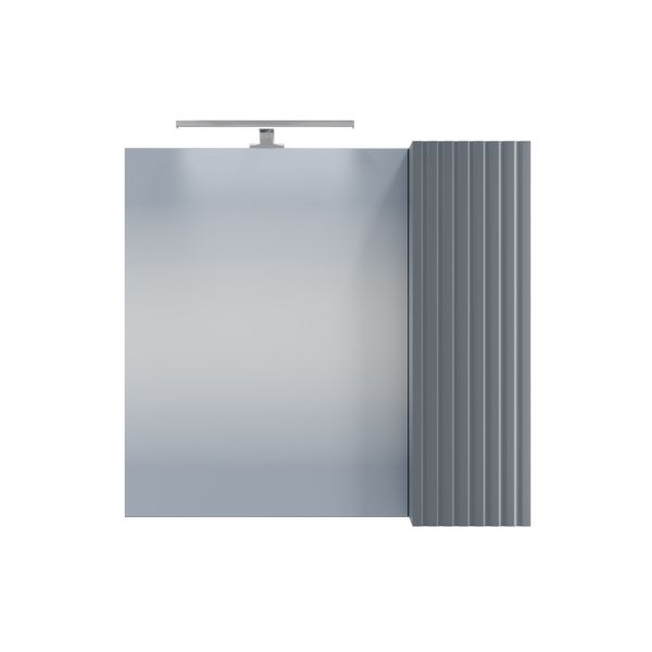 Зеркало-шкаф с подсветкой Санта Юпитер 700545 70 см графит матовый