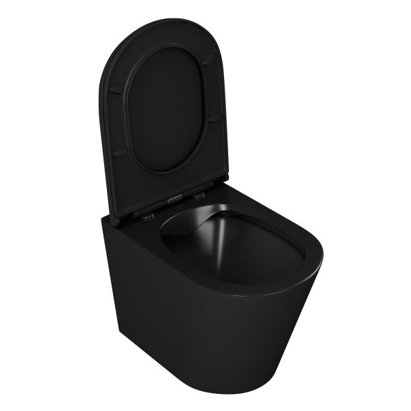 Унитаз подвесной D&K Venice DT1026025 безободковый чёрный