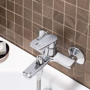 Смеситель для ванны с душем РМС SL134-009E хром