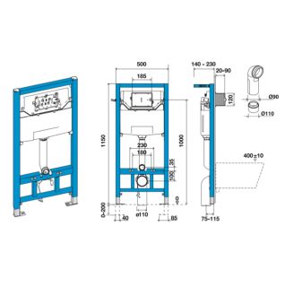 Инсталляция для унитаза Roca One ZRU9307708 механическая без кнопки