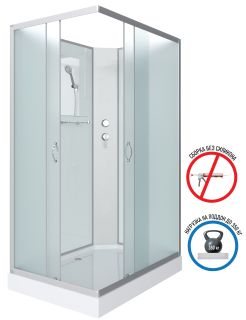 Душевая кабина Niagara NG-43295-14QBK 120x90см серебро/матовое