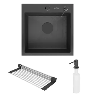 Кухонная мойка Roxenbath Snake 45 560220-45-BS графит текстурное покрытие