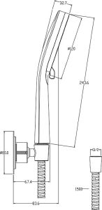 Душевой гарнитур Cersanit Ferro 64086