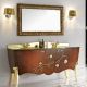 Зеркало Cezares 120x75 Noce/Foglia oro CAVALLI 1200x30x750