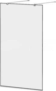 Душевая перегородка Cezares Liberta-L-2-120-120-C-Cr профиль хром, стекло прозрачное