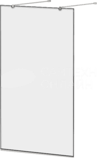 Душевая перегородка Cezares Liberta-L-2-120-120-C-Cr профиль хром, стекло прозрачное