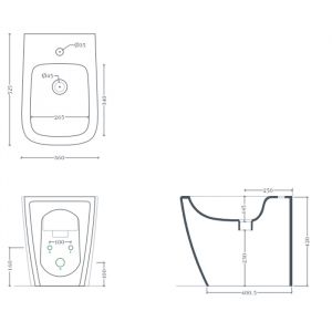 Биде Artceram A16 ASB005 17 00 черное