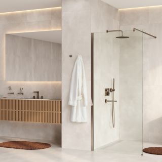 Душевая перегородка WasserKRAFT Rur 30W44BN 100 см профиль никель стекло прозрачное