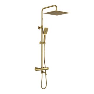 Душевая стойка WasserKRAFT Muritz Thermo 98101.256.346PG с термостатическим смесителем золото
