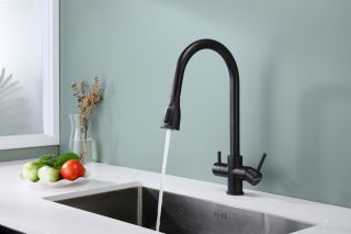 Смеситель для кухни Paulmark Lange La214212-418 чёрный металлик Смеситель для кухни Paulmark Lange La214212-418 чёрный металлик