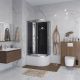 Душевая кабина Niagara Eco E90/80/40L/TN/BK 90x80 см без крыши профиль хром стекло тонированное
