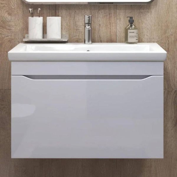 Тумба под раковину подвесная Vigo Grani 166 80 см белый