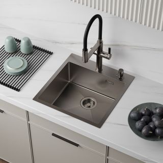 Кухонная мойка IDDIS Хейз (Haze) HAZ49GMi77 50 см графит матовый