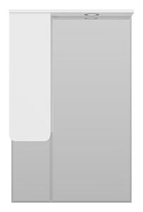 Зеркальный шкаф с подсветкой Misty Чегет 65см левый белый