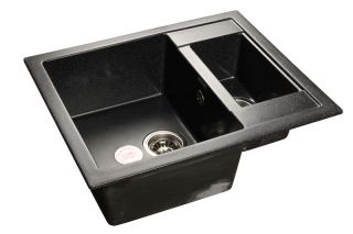 Мойка кухонная GranFest Чёрнаяя Quadro Q-610 K чер