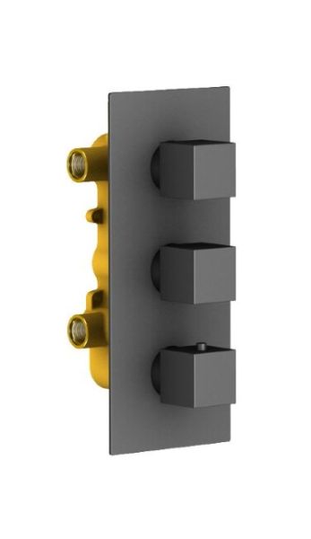 Душевая система Timo Tetra-thermo SX-0199/03SM с термостатом черный