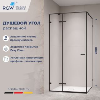 Душевой уголок RGW SV-030B 353203000-14 100x100 см профиль чёрный стекло прозрачное