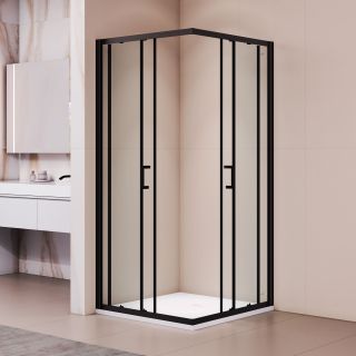 Душевой уголок RGW PA-030B 3508103077-14 70x70 см профиль чёрный стекло прозрачное