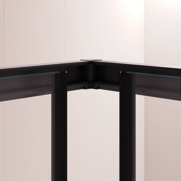 Душевой уголок RGW PA-030B 3508103077-14 70x70 см профиль чёрный стекло прозрачное