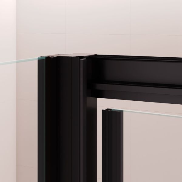 Душевой уголок RGW PA-44B PA-02B + Z-050-1B 41084489-014 80x90 см профиль чёрный стекло прозрачное