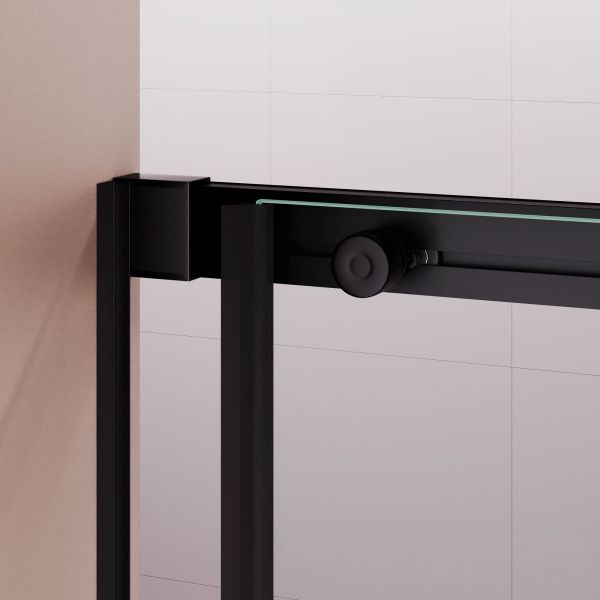 Душевой уголок RGW LE-41B LE-12B + Z-050-2B 34124180-014 100x80 см профиль чёрный стекло прозрачное