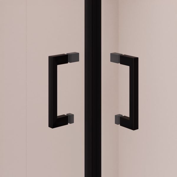 Душевой уголок RGW PA-030B 3508103077-14 70x70 см профиль чёрный стекло прозрачное