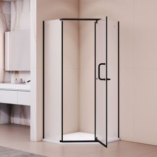 Душевой уголок RGW PA-081B 35088100-24 100x100 см профиль чёрный стекло матовое-сатинат