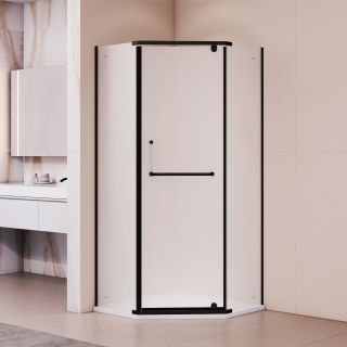 Душевой уголок RGW PA-081B 35088100-24 100x100 см профиль чёрный стекло матовое-сатинат