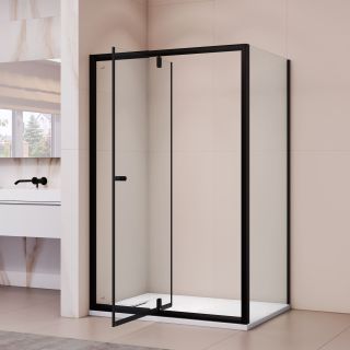 Душевой уголок RGW PA-44B PA-02B + Z-050-1B 41084409-014 100x90 см профиль чёрный стекло прозрачное