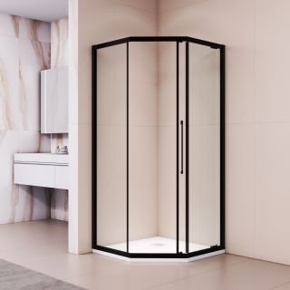 Душевой уголок RGW PA-86B 38088699-14N 90x90 см профиль чёрный стекло прозрачное