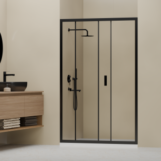 Душевая дверь RGW CL-14B 32091411-14 110 см профиль чёрный стекло прозрачное