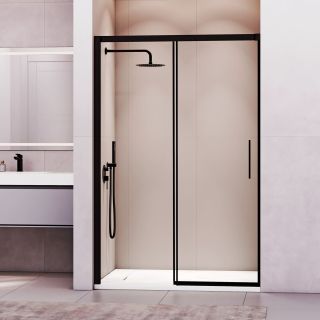 Душевая дверь RGW LE-12B 34121217-14 170 см профиль чёрный стекло прозрачное