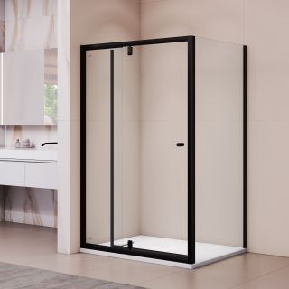 Душевой уголок RGW PA-44B PA-02B + Z-050-1B 41084419-014 120x90 см профиль чёрный стекло прозрачное